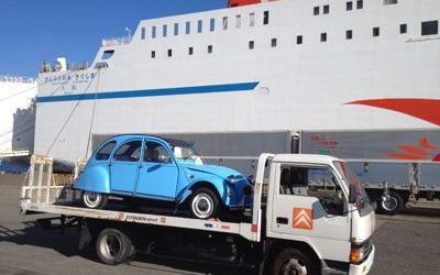 2CVのお迎え、ラジオ収録